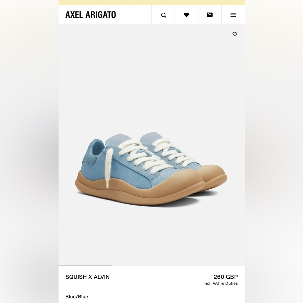 Axel Arigato Blue Squish Sneaker x Alvin Armstrong Collab Sneakers NIB - Picture 5 of 16